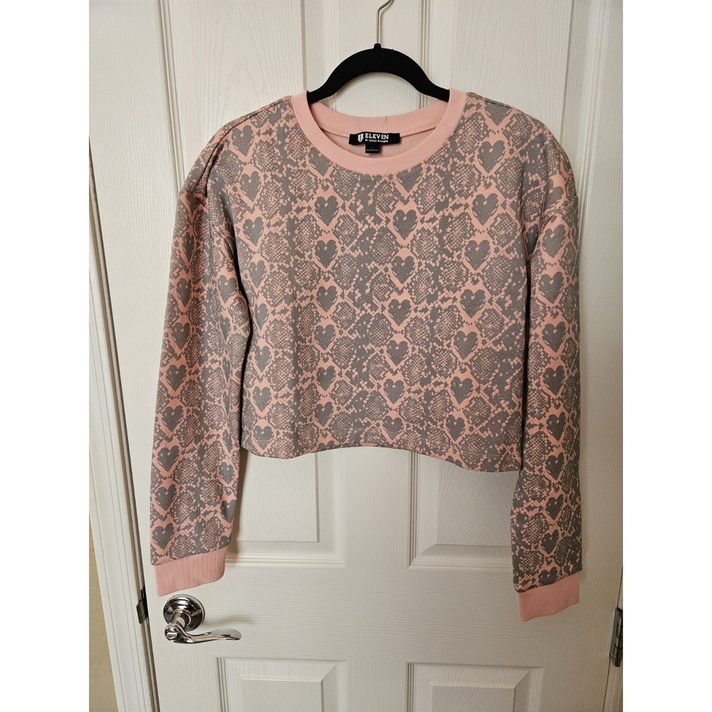 NWT ELEVEN Mystic Lightweight Cropped LS Pullover, Mystic Snake, S, MSRP $108